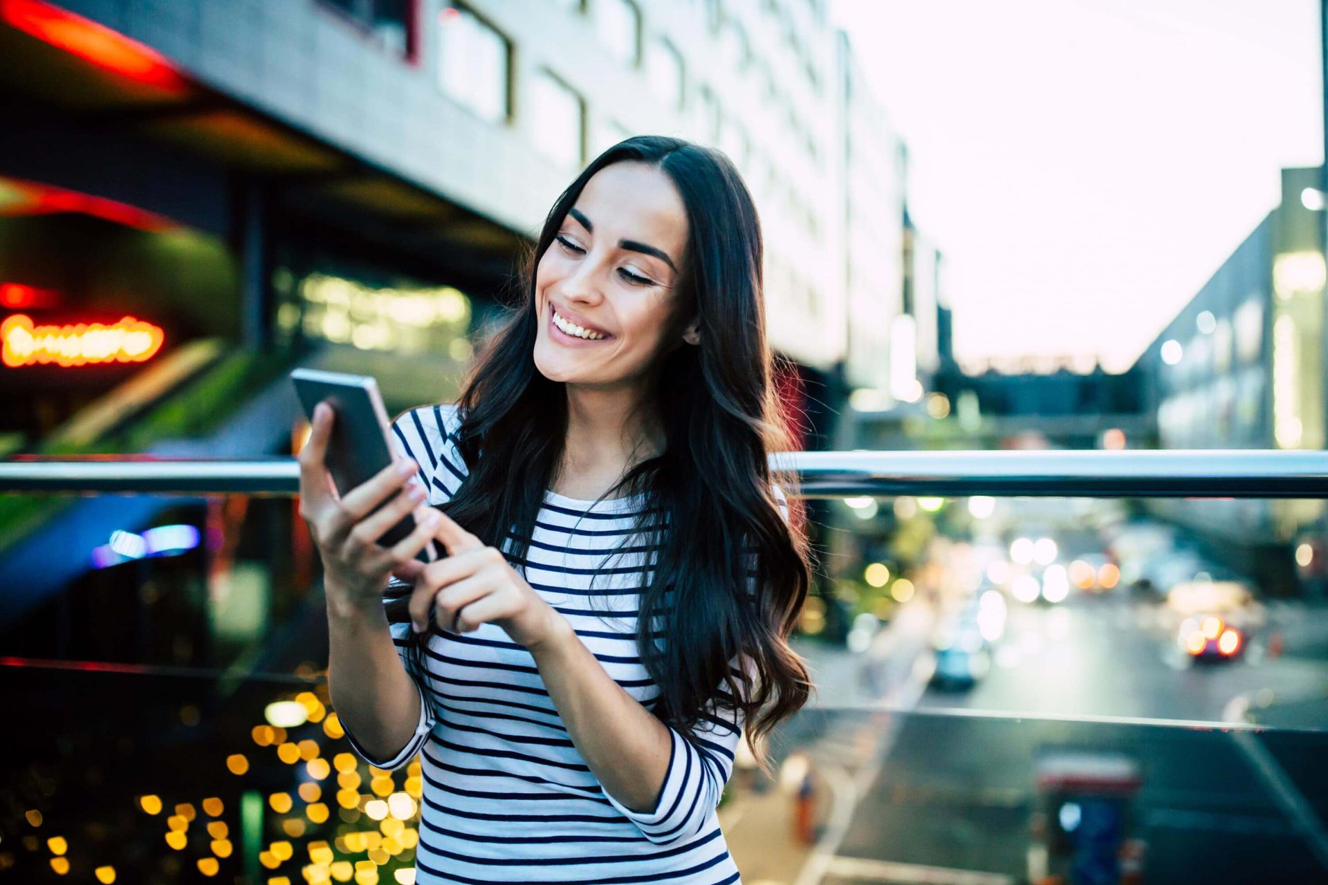 Person using smartphone